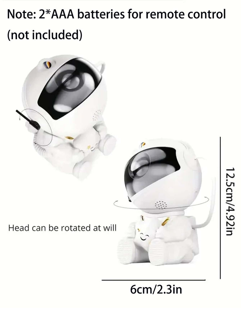 1 piece ABS material astronaut projection lamp white black housing USB power supply suitable for room decoration projection festival birthday gift - WorkPlayTravel Store