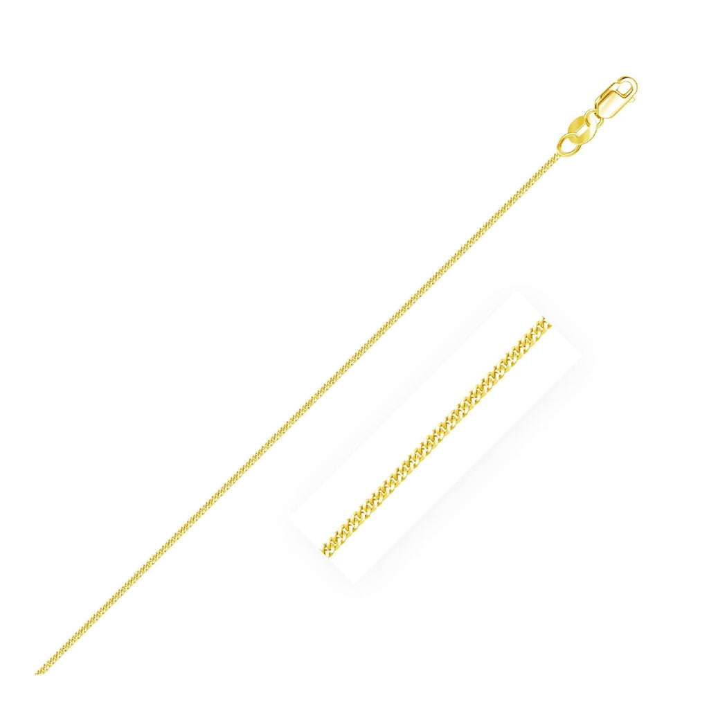 10k Yellow Gold Gourmette Chain 1.0mm - WorkPlayTravel Store