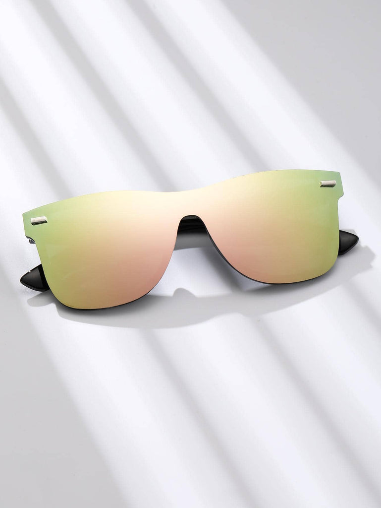1pair Men Ombre One piece Lens Boho Sunglasses For Summer - WorkPlayTravel Store