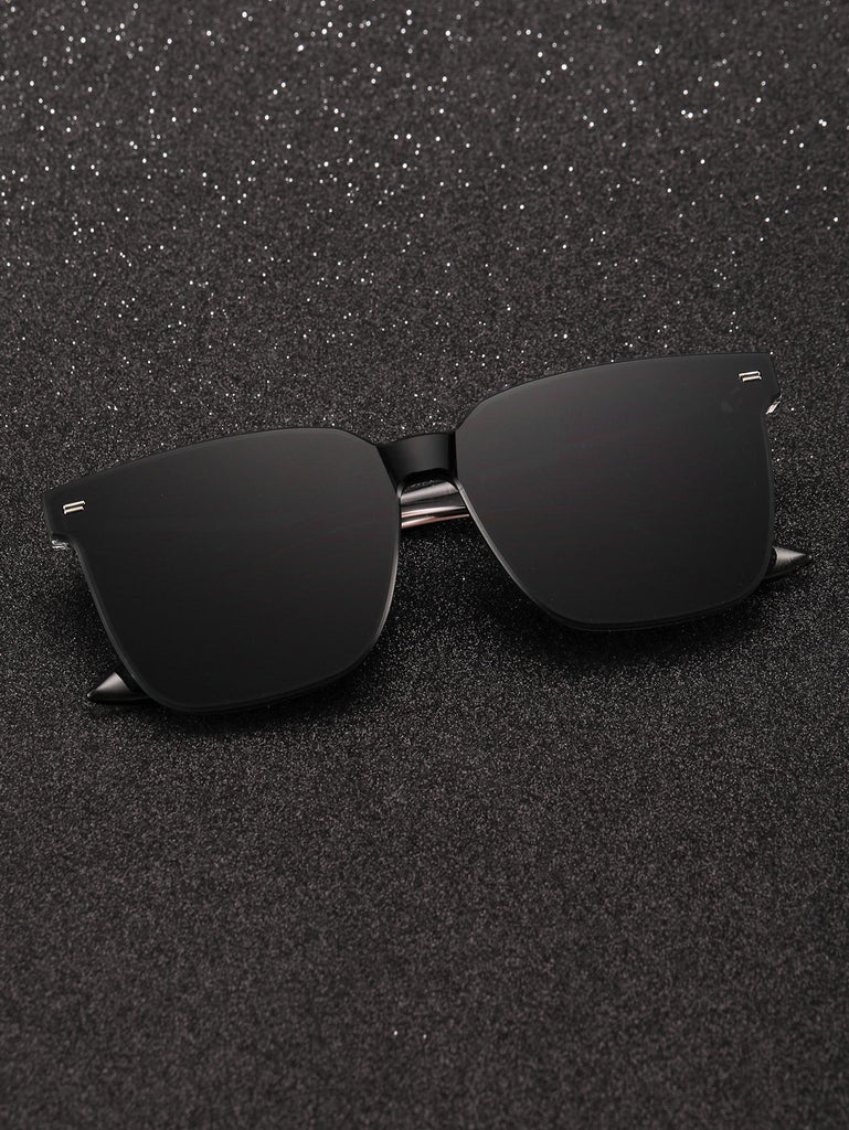 1pc Men s Fashionable Gray Transparent Geometric Frame Decorated Plastic Eyeglasses - WorkPlayTravel Store