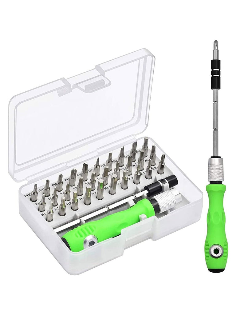 1pc Mini Screwdriver Set With Socket 2in1 Screwdriver Kit With 30 Bits Including Slotted cross torx u y hexagon pentagon For Daily Maintenance - WorkPlayTravel Store