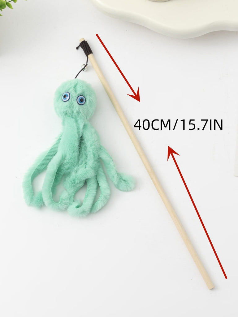 1pc Octopus Shaped Random Color Cat Teaser Toy - WorkPlayTravel Store