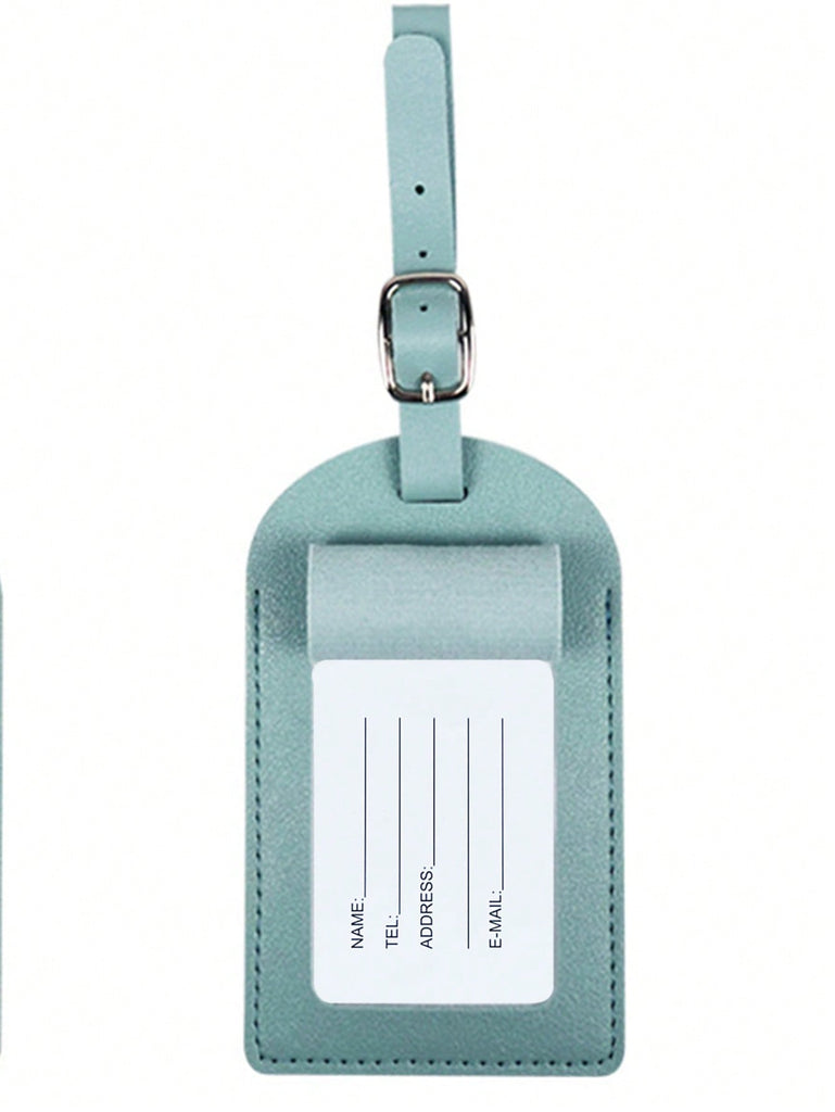 1pc Women Men Luggage Tag PU Flight Holiday Travel Accessory Suitcase Bag Name ID Address for Honeymoon Travel Accessories - WorkPlayTravel Store