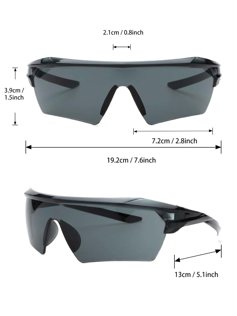2pairs Unisex Wrap Design Sporty Fashion Glasses For Outdoor - WorkPlayTravel Store