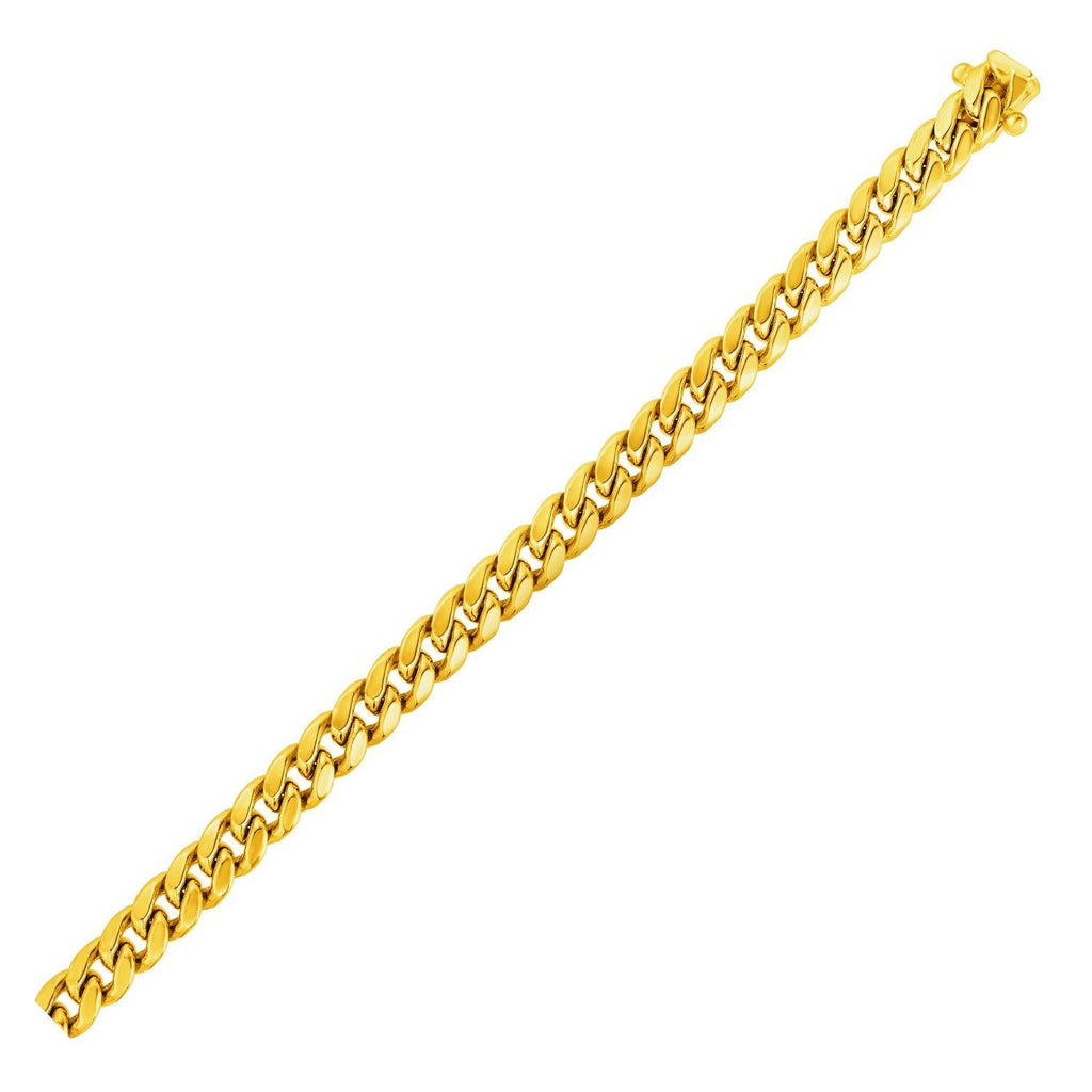 6.15mm 10k Yellow Gold Semi Solid Miami Cuban Chain - WorkPlayTravel Store
