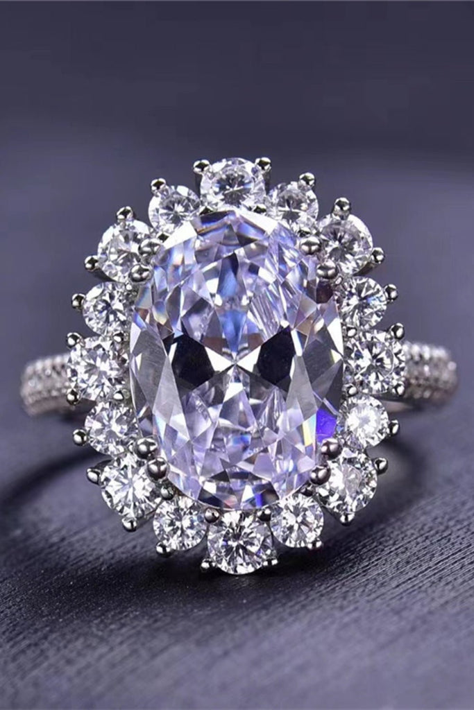 8 Carat Oval Moissanite Ring - WorkPlayTravel Store