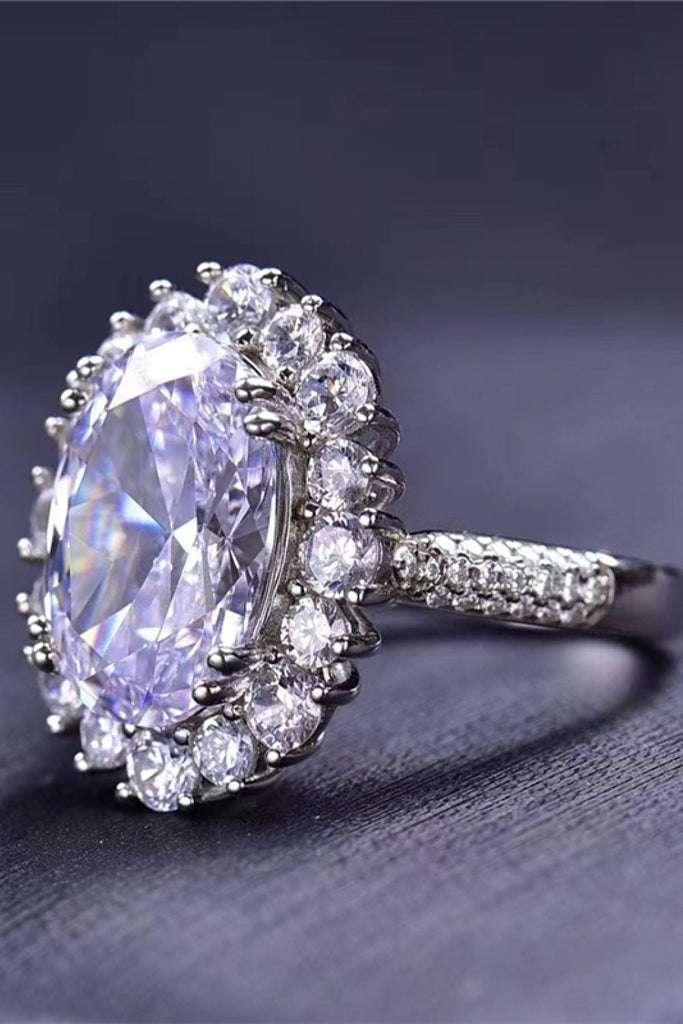 8 Carat Oval Moissanite Ring - WorkPlayTravel Store