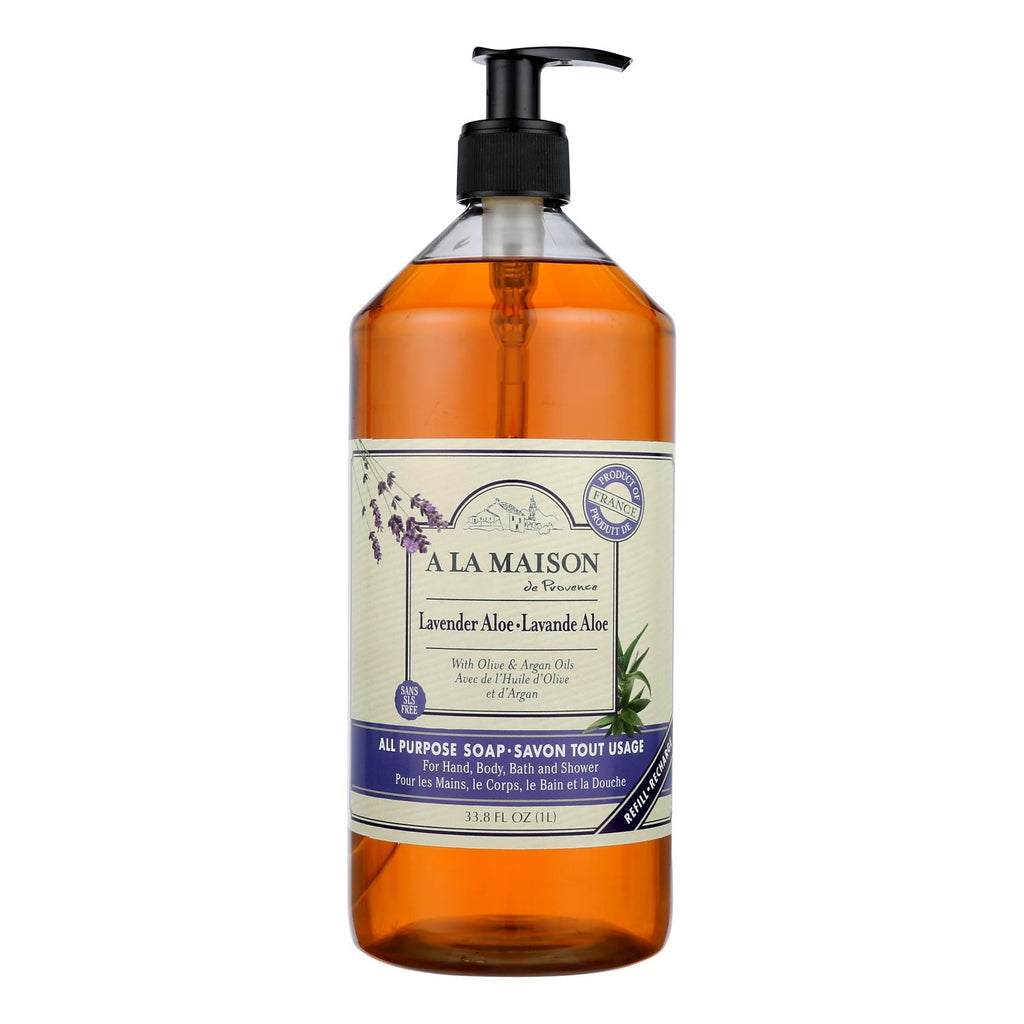 A La Maison - Liquid Hand Soap - Lavender Aloe - 33.8 Fl Oz. - WorkPlayTravel Store