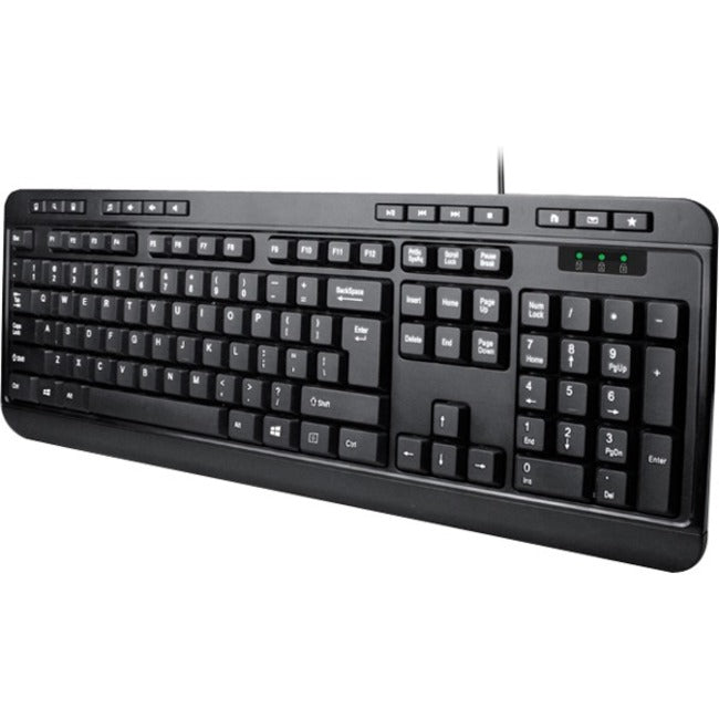 Adesso AKB-132 - Spill-Resistant Multimedia Desktop Keyboard (PS/2) - WorkPlayTravel Store