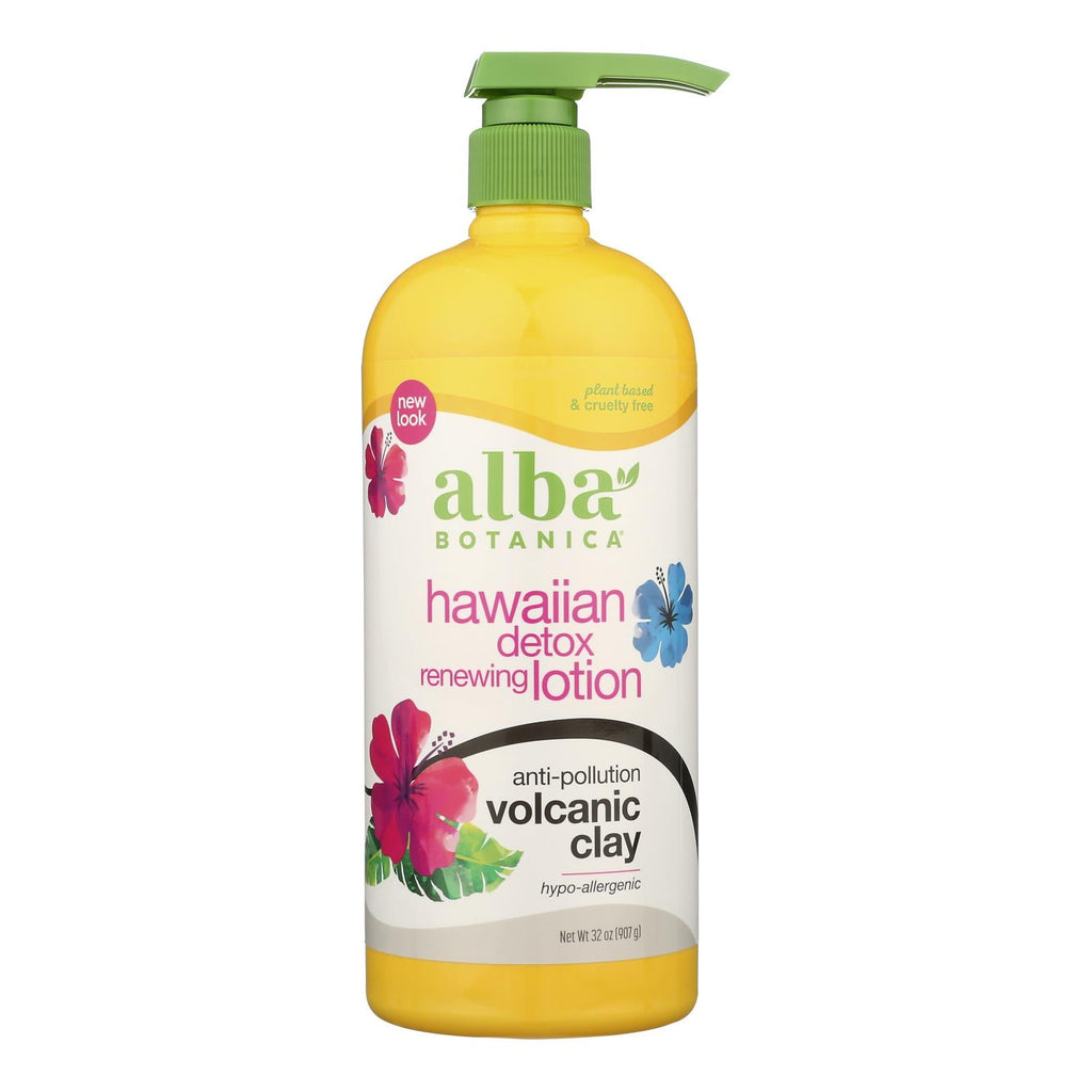 Alba Botanica - Hawaiian Detox Body Lotion - Anti-pollution Volcanic Clay - 32 Oz - WorkPlayTravel Store
