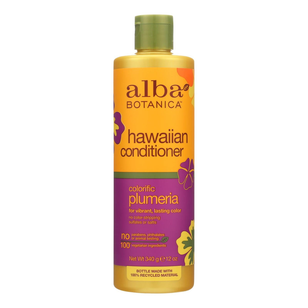 Alba Botanica - Hawaiian Hair Conditioner - Plumeria - 12 Fl Oz - WorkPlayTravel Store