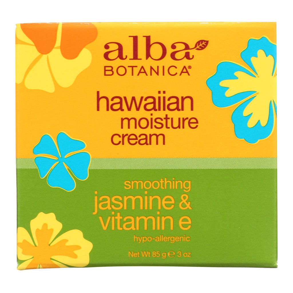 Alba Botanica - Hawaiian Moisture Cream Jasmine And Vitamin E - 3 Oz - WorkPlayTravel Store