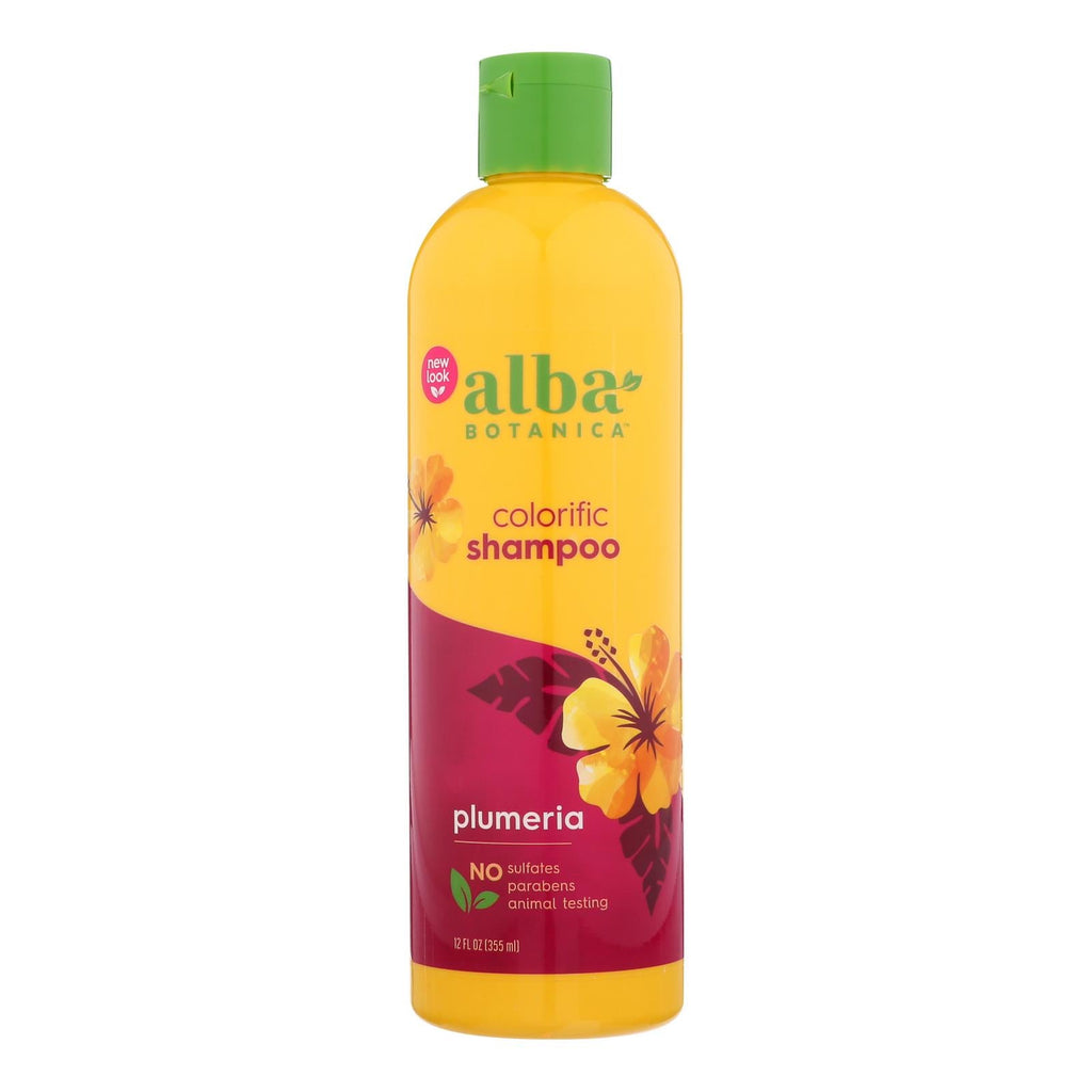 Alba Botanica - Hawaiian Natural Shampoo Colorific Plumeria - 12 Fl Oz - WorkPlayTravel Store