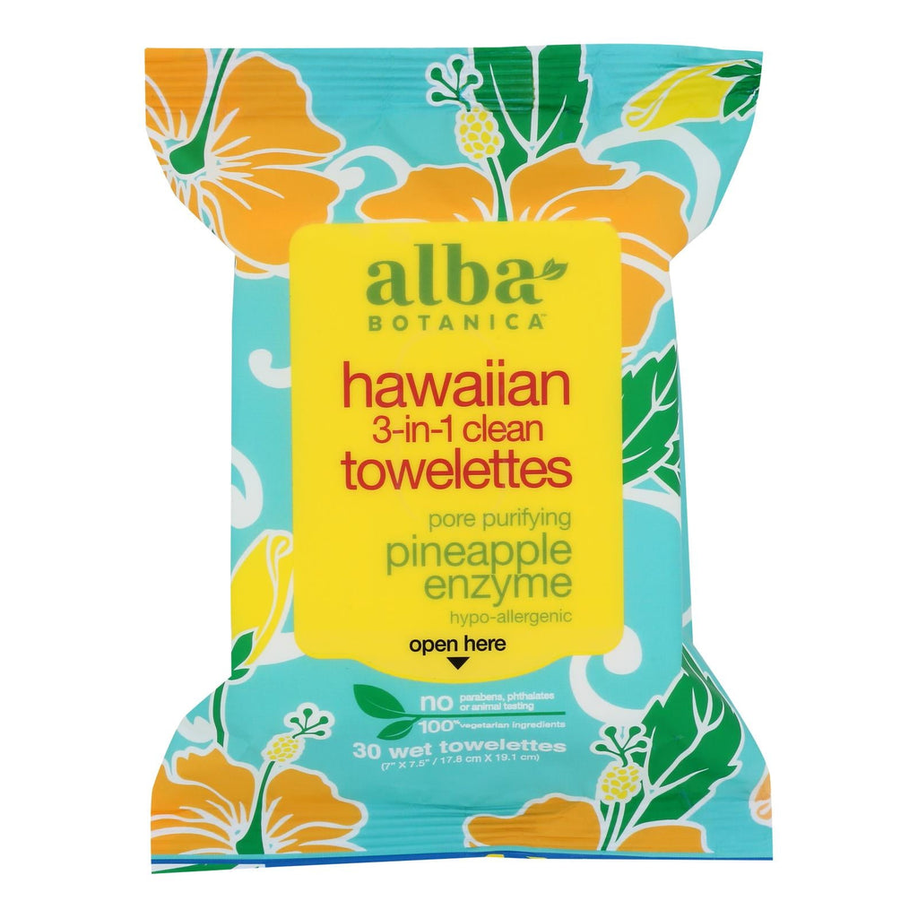 Alba Botanica - Hawaiian Towelettes 3in1 - 1 Each 1-25 Ct - WorkPlayTravel Store