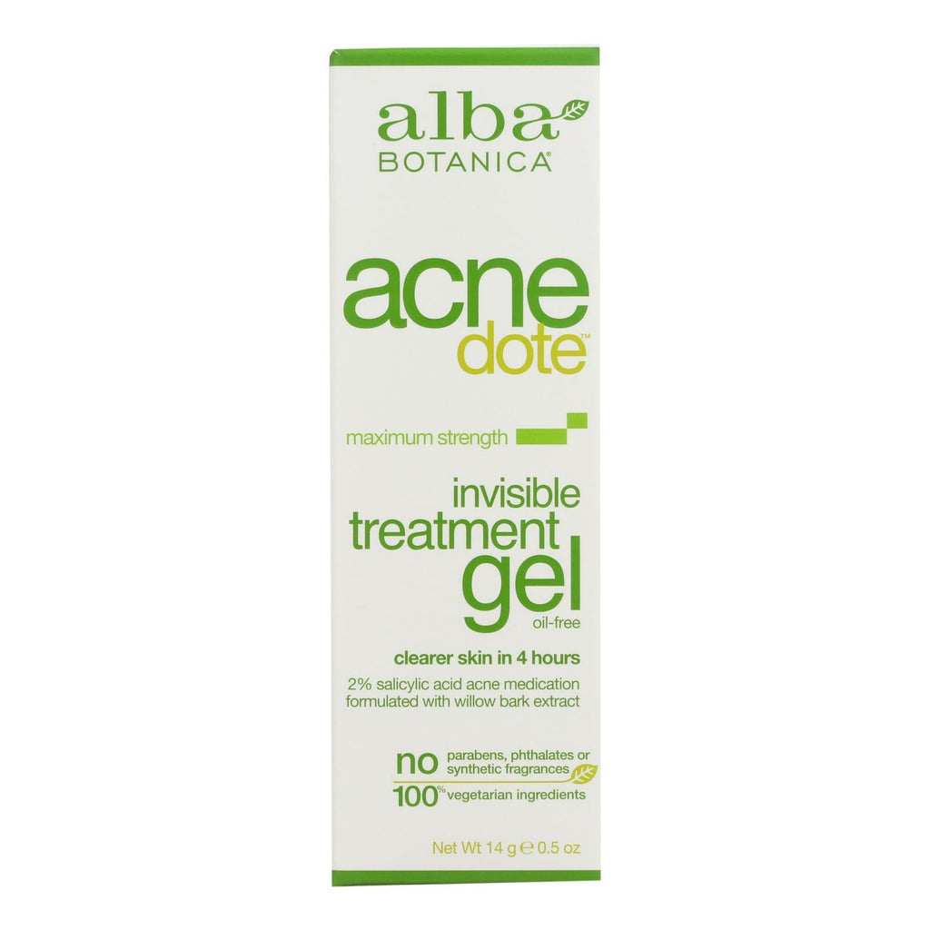 Alba Botanica - Natural Acnedote Invisible Treatment Gel - 0.5 Oz - WorkPlayTravel Store