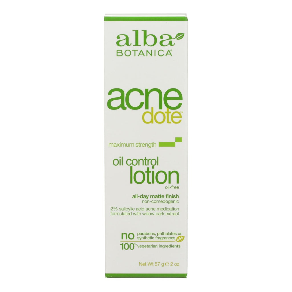 Alba Botanica - Natural Acnedote Oil Control Lotion - 2 Fl Oz - WorkPlayTravel Store