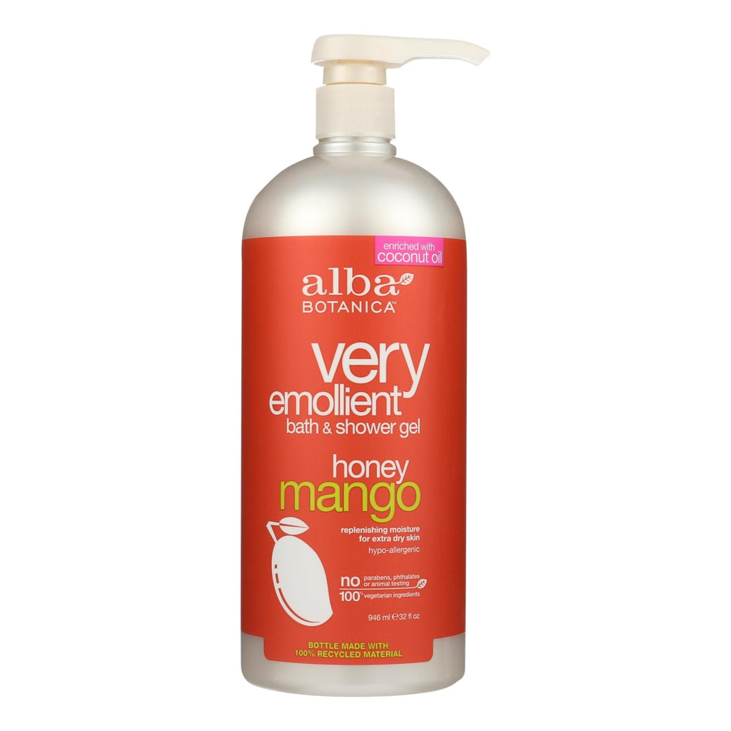 Alba Botanica - Very Emollient Bath And Shower Gel - Honey Mango - 32 Fl Oz - WorkPlayTravel Store