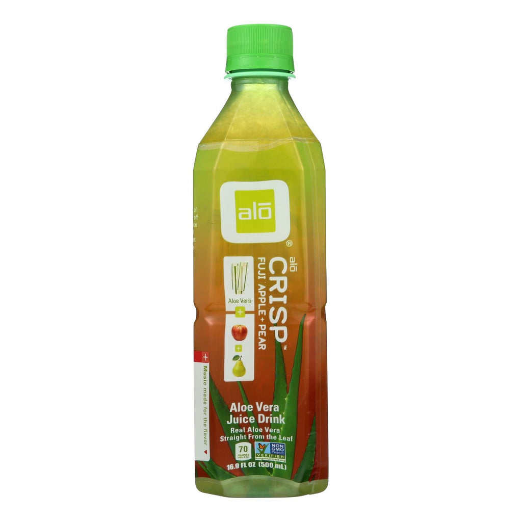 Alo Original Crisp Aloe Vera Juice Drink - Fuji Apple And Pear - Case Of 12 - 16.9 Fl Oz. - WorkPlayTravel Store
