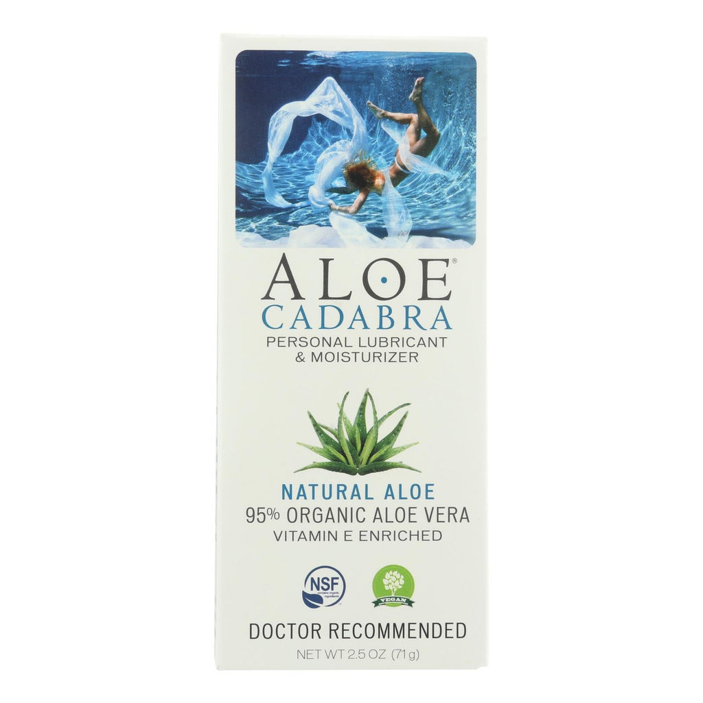 Aloe Cadabra Natural Organic Personal Lubricant - Natural Aloe Unscented - 2.5 Oz - WorkPlayTravel Store