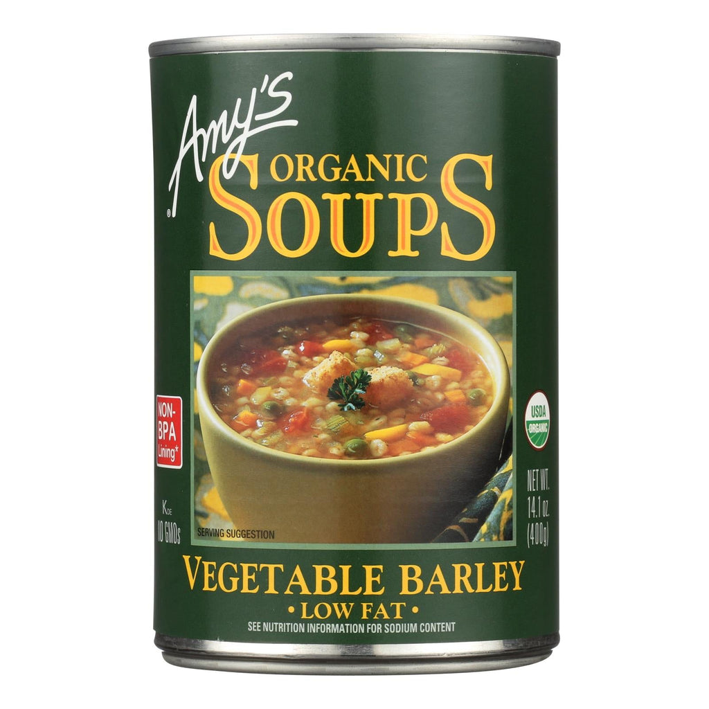 Amy's - Organic Low Fat Vegetable Barley Soup - Case Of 12 - 14.1 Oz - WorkPlayTravel Store
