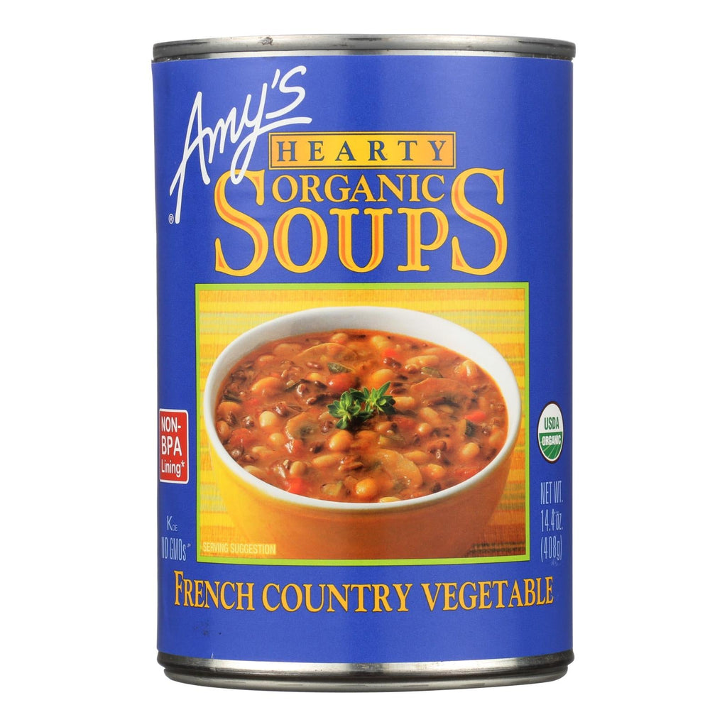 Amy's - Organic Soup - Vegetarian Hearty French Country - Case Of 12 - 14.4 Oz - WorkPlayTravel Store