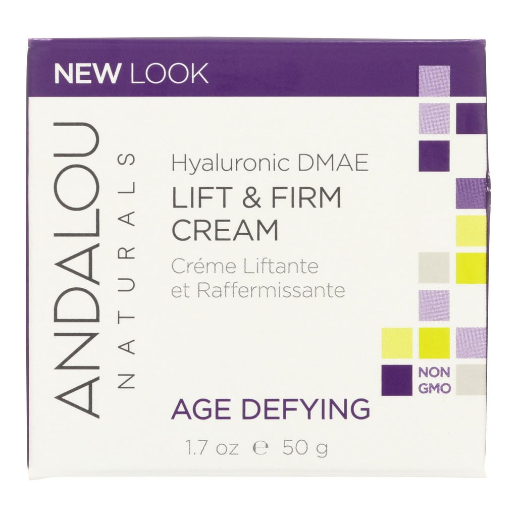 Andalou Naturals Age-defying Hyaluronic Dmae Lift And Firm Cream - 1.7 Fl Oz - WorkPlayTravel Store