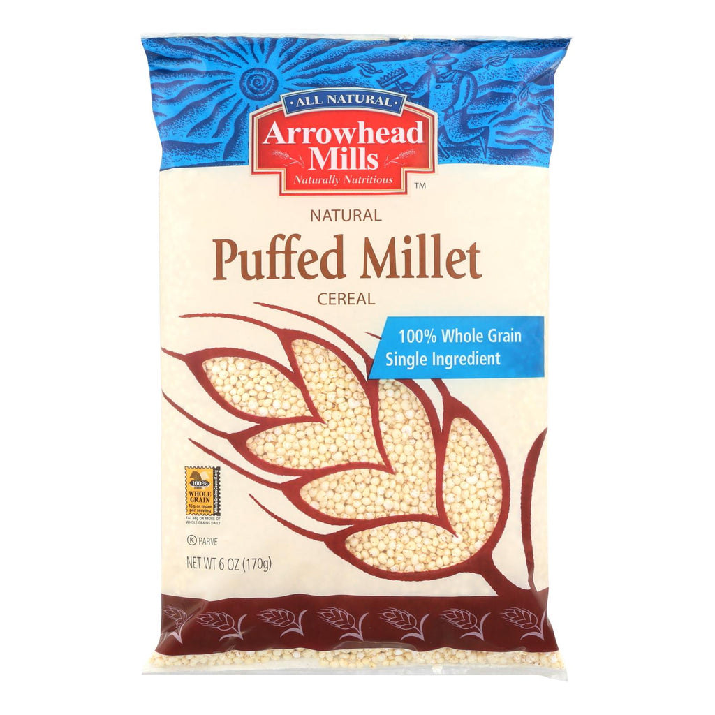Arrowhead Mills - All Natural Puffed Millet Cereal - Case Of 12 - 6 Oz. - WorkPlayTravel Store