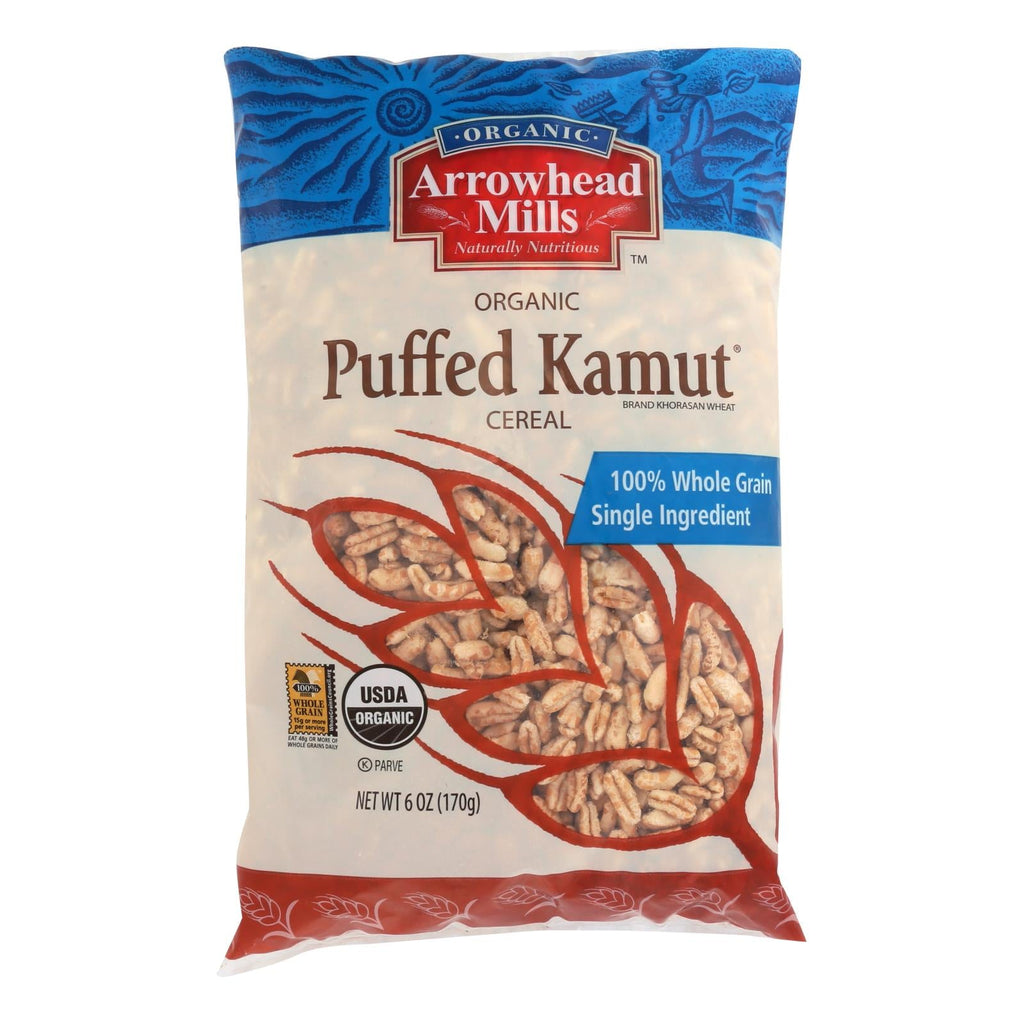 Arrowhead Mills - Organic Puffed Kamut Cereal - Case Of 12 - 6 Oz. - WorkPlayTravel Store