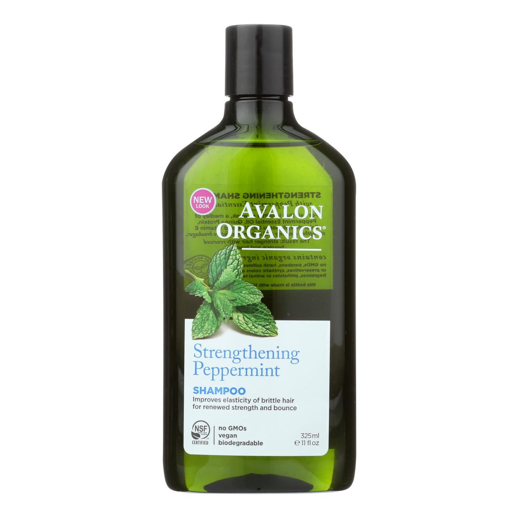 Avalon Organics Revitalizing Shampoo Peppermint Botanicals - 11 Fl Oz - WorkPlayTravel Store