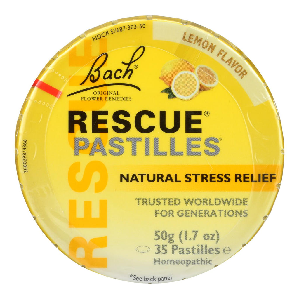 Bach Rescue Remedy Pastilles - Lemon - 50 Grm - Case Of 12 - WorkPlayTravel Store