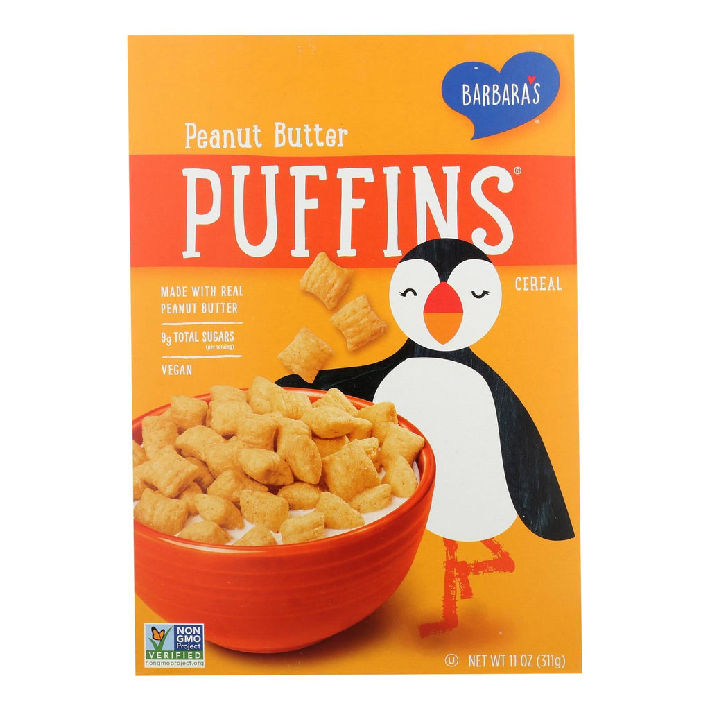 Barbara's Bakery - Puffins Cereal - Peanut Butter - Case Of 12 - 11 Oz. - WorkPlayTravel Store