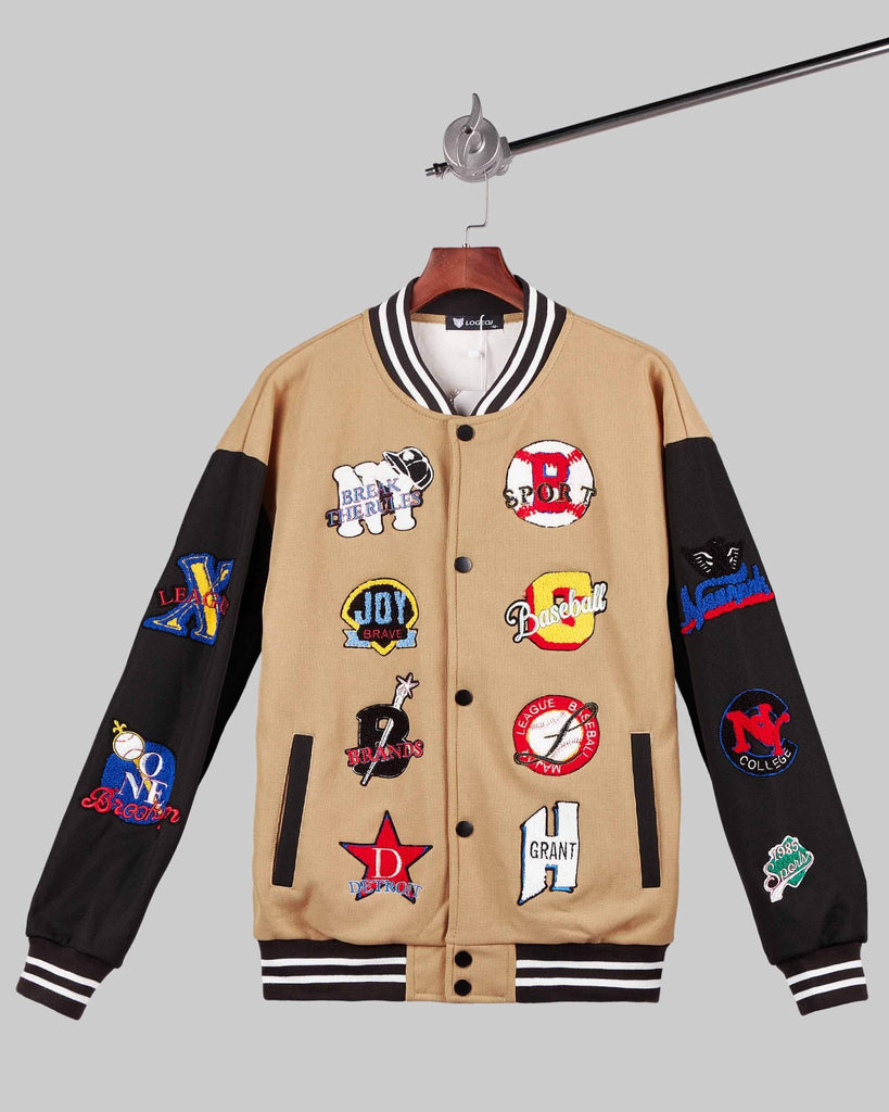 Baseball Jacket with Modern Embroidery - WorkPlayTravel Store