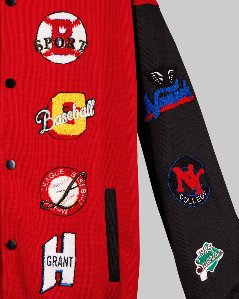 Baseball Jacket with Modern Embroidery - WorkPlayTravel Store