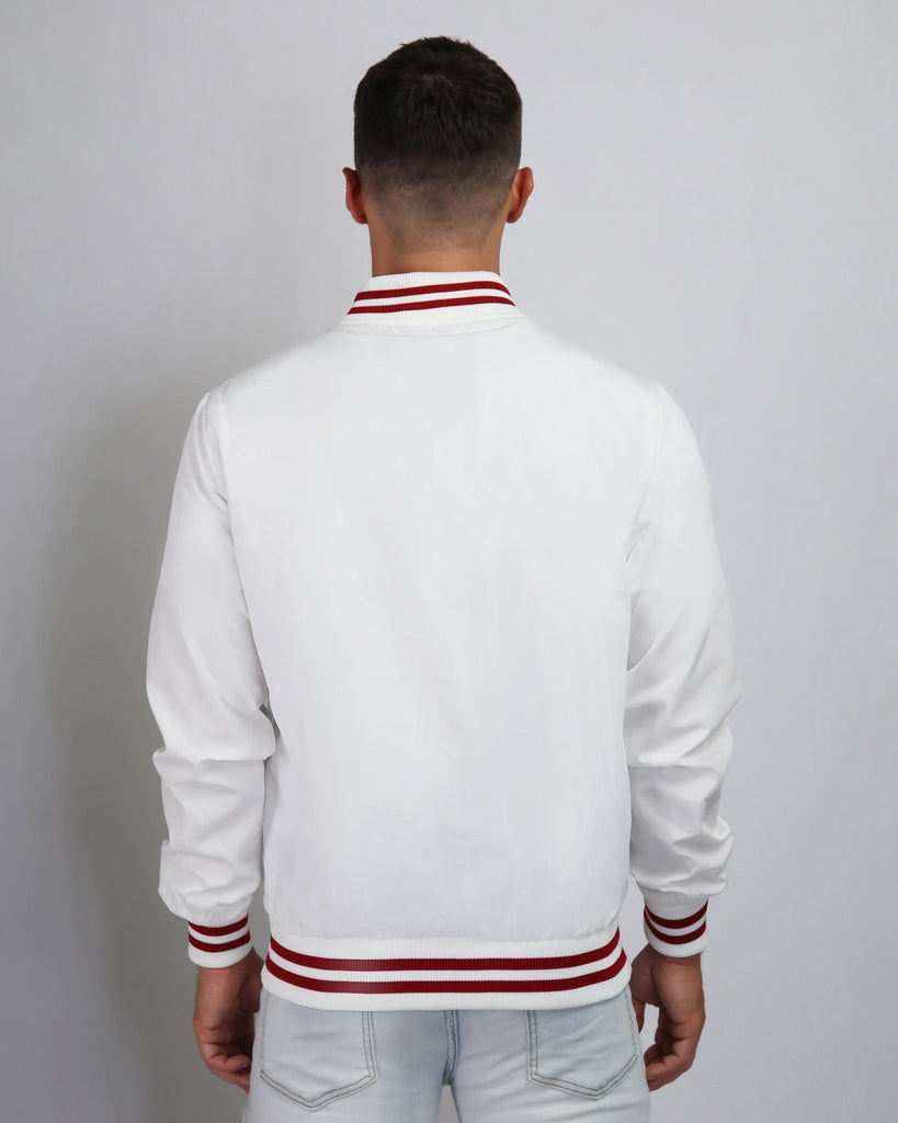 Baseball Jacket with Snap Buttons and Pockets - WorkPlayTravel Store