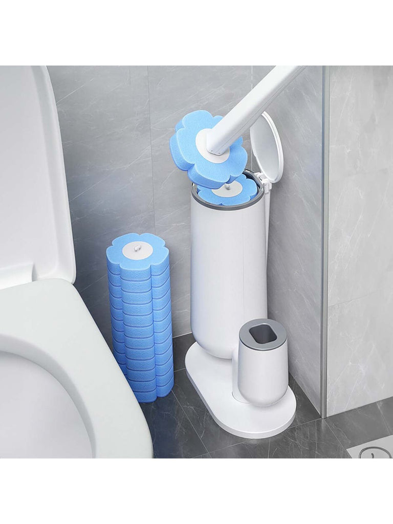 Bathroom Accessories ToiletWand Disposable Toilet Cleaning Kit Toilet Brush Toilet and Bathroom Cleaning System with 10 Refills - WorkPlayTravel Store