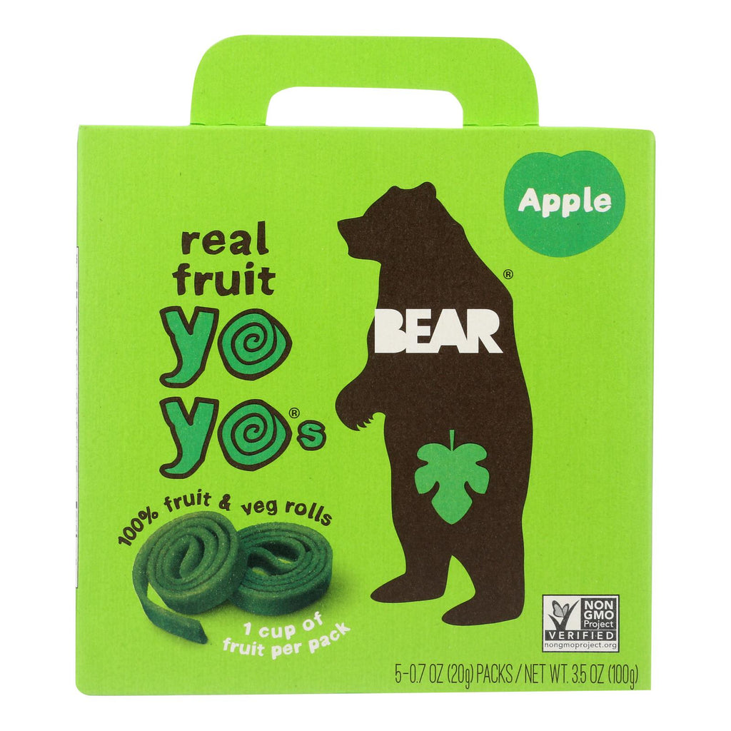 Bear Real Fruit Yoyo Snack - Apple - Case Of 6 - 3.5 Oz. - WorkPlayTravel Store
