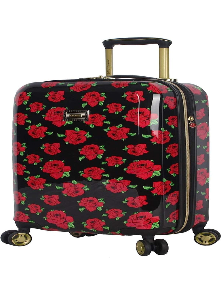 Betsey Johnson Designer 20 Inch Carry On Expandable ABS PC Hardside Luggage Lightweight Durable Suitcase With 8 Rolling Spinner Wheels for Women - WorkPlayTravel Store