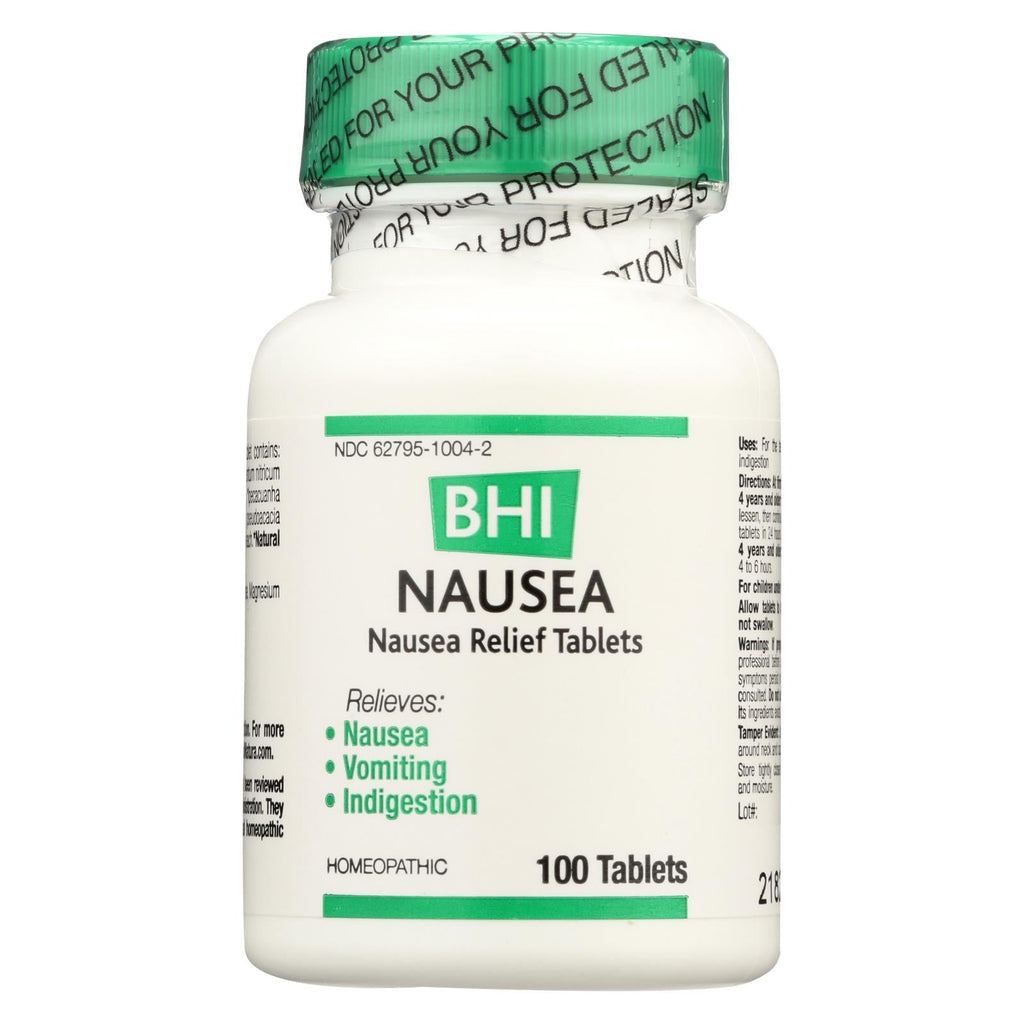 Bhi - Nausea Relief - 100 Tablets - WorkPlayTravel Store