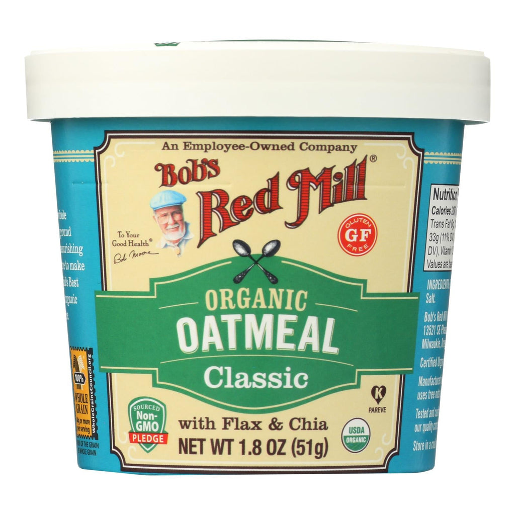 Bob's Red Mill - Oatmeal - Organic - Cup - Classc - Gluten Free - Case Of 12 - 1.8 Oz - WorkPlayTravel Store