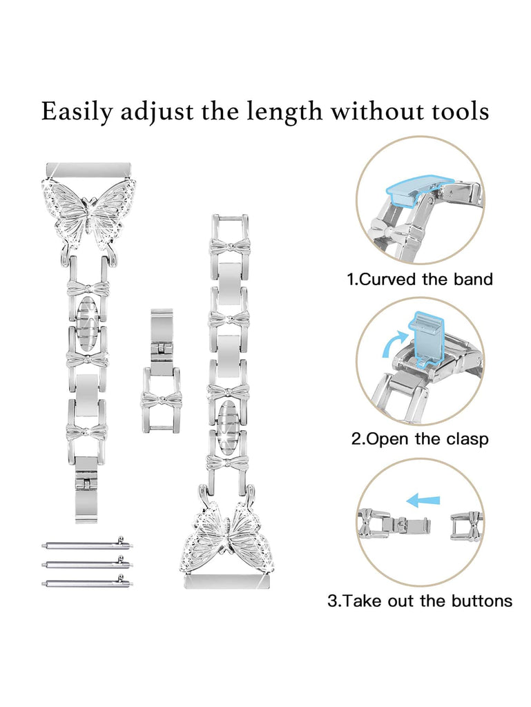 Butterfly Detail Watchband Compatible With Samsung - WorkPlayTravel Store