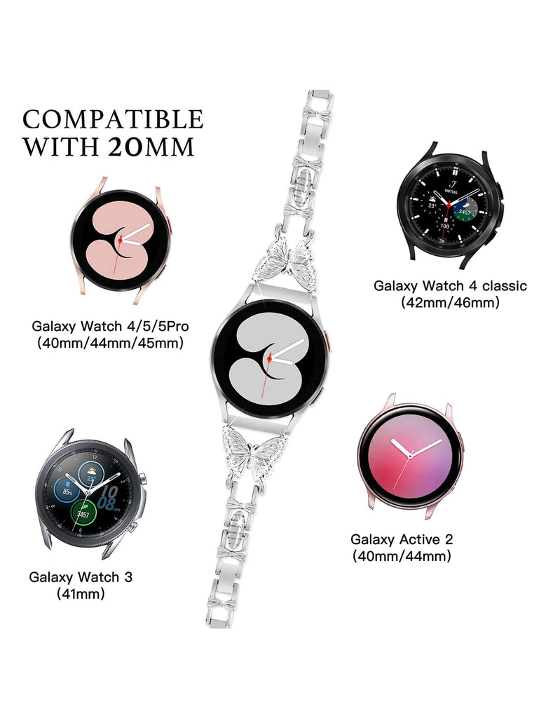 Butterfly Detail Watchband Compatible With Samsung - WorkPlayTravel Store