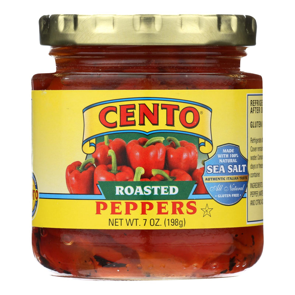 Cento - Roasted Peppers - Case Of 12 - 7 Oz. - WorkPlayTravel Store