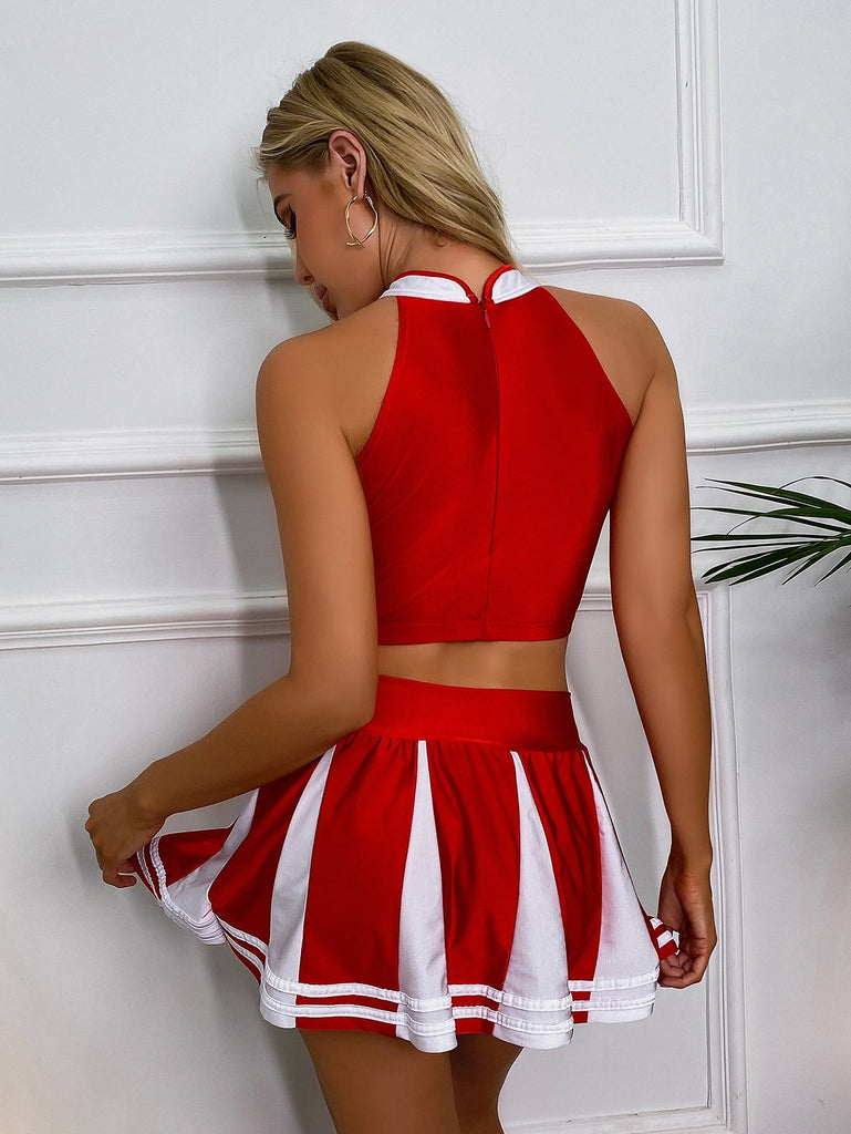 Color Block Cheerleader Costume Set - WorkPlayTravel Store