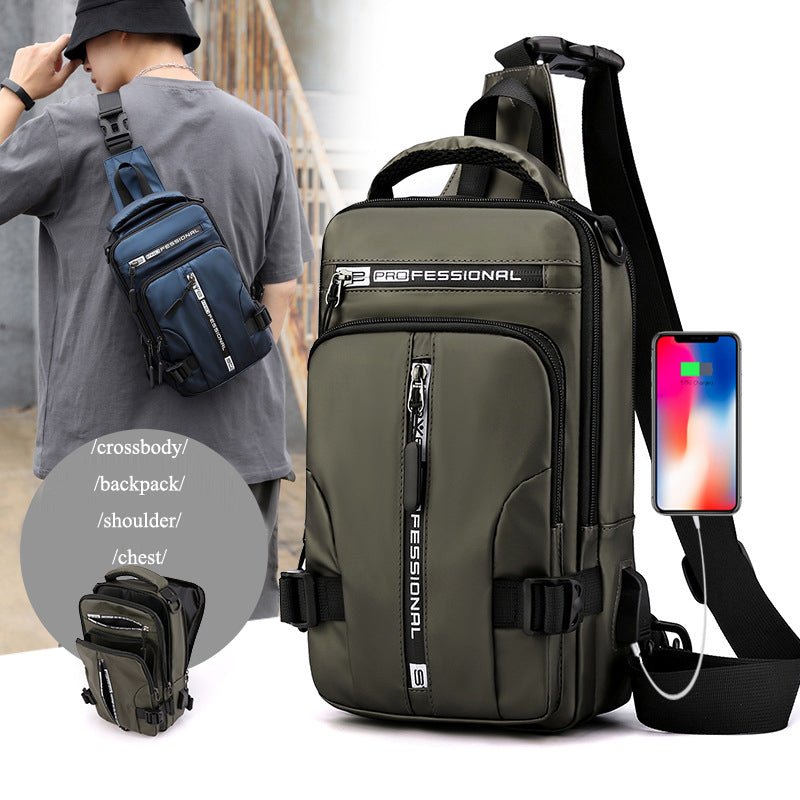 Crossbody Bags Men Multifunctional Backpack Shoulder Chest Bags - WorkPlayTravel Store