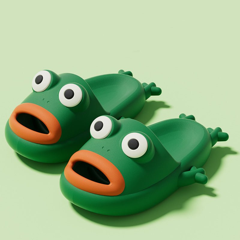Cute Frog Slippers EVA Soft Home Shoes Bathroom Slippers Summer - WorkPlayTravel Store