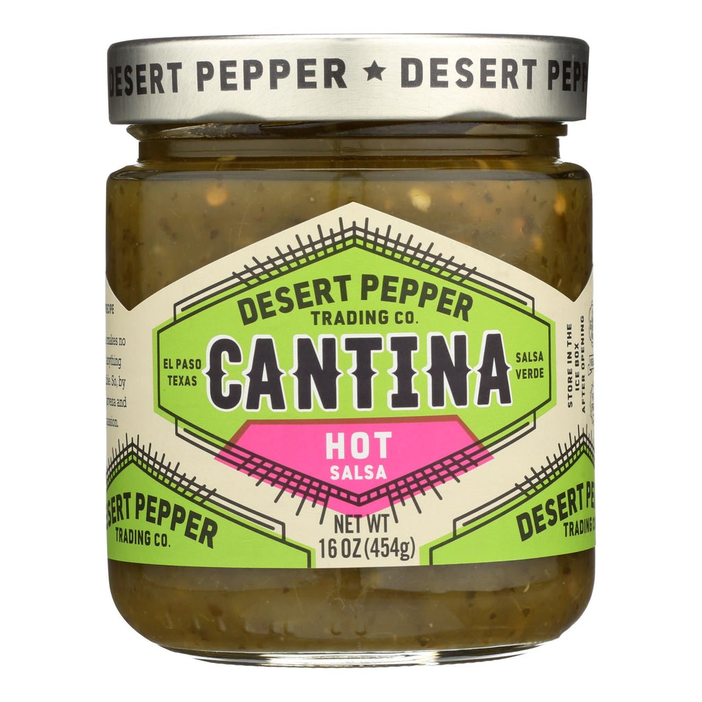 Desert Pepper Trading - Salsa - Cantina - Hot - Green - Case Of 6 - 16 Oz - WorkPlayTravel Store
