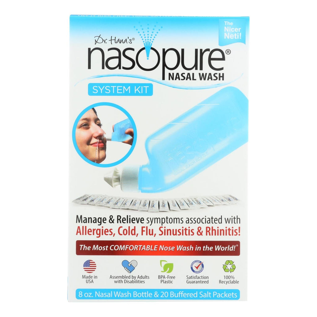Dr. Hana's Nasopure Nasal Wash System Kit - 1 Each - 8 Oz - WorkPlayTravel Store