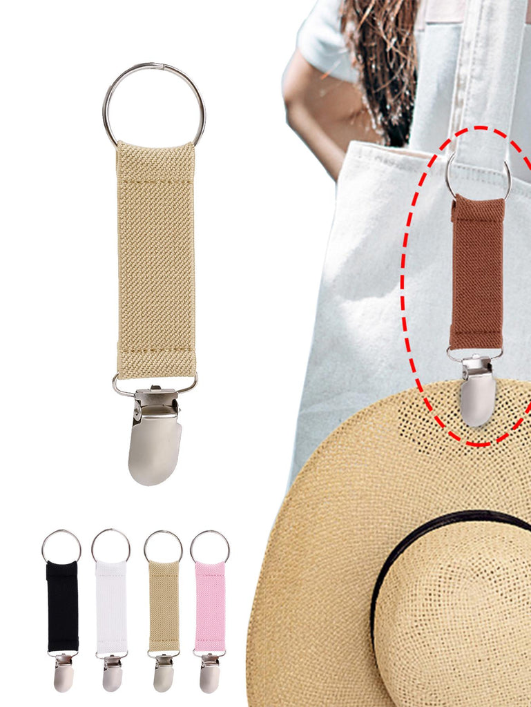 Elastic Hat Hanging Clip on Backpack Luggage Link Straps for Gloves Hats Holder Travel Bag Buckle Clip Caps Holder Alloy Hooks - WorkPlayTravel Store