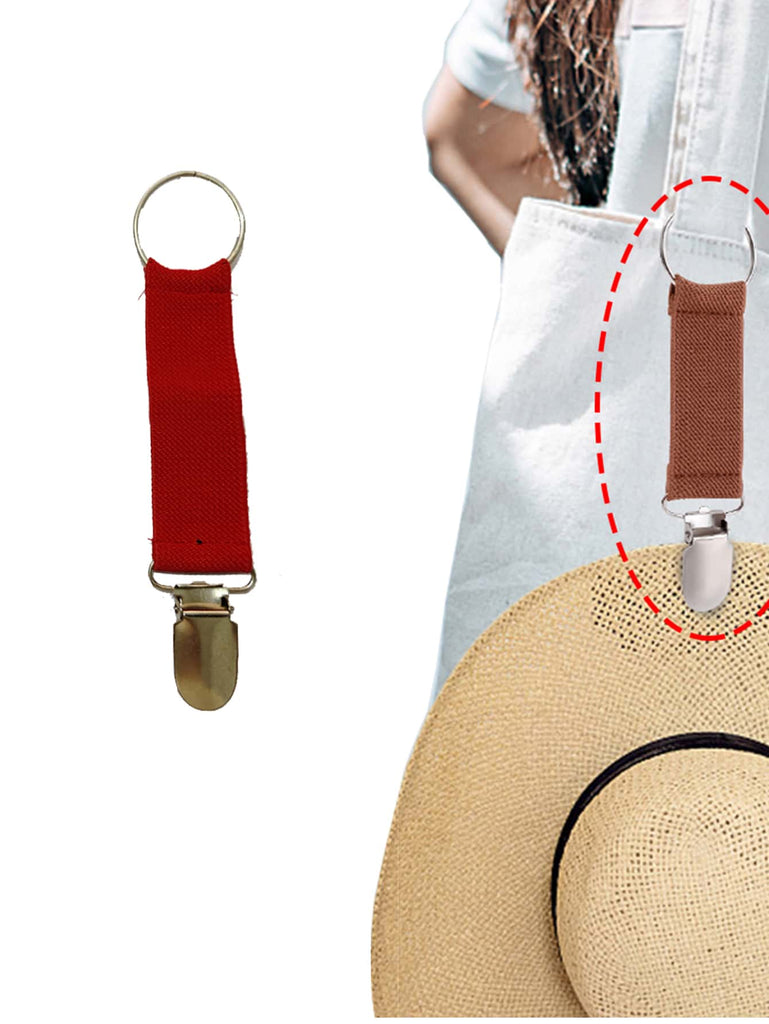 Elastic Hat Hanging Clip on Backpack Luggage Link Straps for Gloves Hats Holder Travel Bag Buckle Clip Caps Holder Alloy Hooks - WorkPlayTravel Store