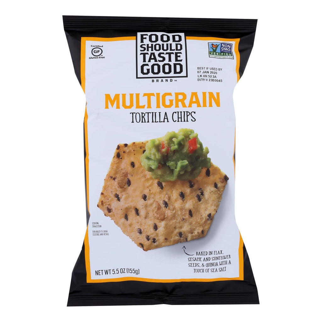 Food Should Taste Good Multigrain Tortilla Chips - Multigrain - Case Of 12 - 5.5 Oz. - WorkPlayTravel Store